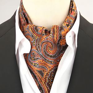 Cravates <span class=keywords><strong>Ascot</strong></span> Pré-nouées pour Hommes, Cravate à Nouer Soi-même et Pochette de Costume, Boutons de Manchette pour Mariage - Product Image 1