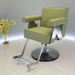 High-end barbershop chair, specially designed for hair salons, height adjustable and <b>reclining</b>, hair salon perm and dyeing chair - Product Image 1