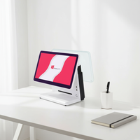 Terminal de point de vente et caisse enregistreuse à double écran tactile de 15,6 pouces Windows/Android avec garantie d'un an Modèle S01 Intel I5/RK3568 CPU