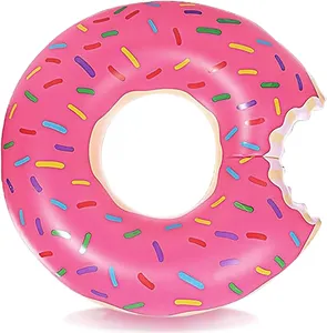 Pink Donut <strong>Pool</strong> <strong>Floats</strong> <strong>Inflatable</strong> Donuts Swimming Ring <strong>Tube</strong> for Beach <strong>Pool</strong> - Product Image 1