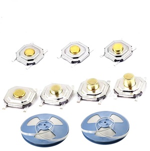 Emballage de ruban et de bobine Bouton de tête en cuivre à 4 broches Bouton de micro-interrupteur 4*4*1.5 Interrupteur tactile SMD - Product Image 1