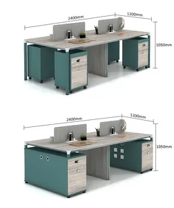 Office Modern Style Soundproof Staff Working Station Customized Workstations Office Cubicle For 2 4 6 Person Workstation