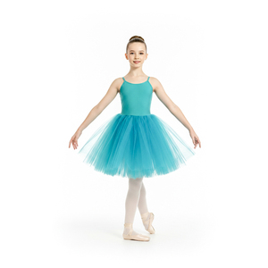 Robe de tutu de ballet pour filles, tenue de danse de scène, justaucorps classique, tutu de ballet pour enfants pour la performance et l'entraînement - Product Image 2