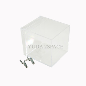 Dễ dàng gắn perspex hiển thị bin 4 inch vuông không gian Saver tiếp thị chủ sở hữu hỗ trợ thêm Pegboard Modular Dump Cube - Product Image 6