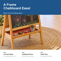 Chevalet d'art en bois en forme de A et tableau noir pour enfants, mobilier de classe Montessori pour maternelle, garderie et crèche