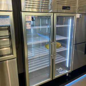 2025 dikey proje ekran buzdolabı kalınlaşmış rendeleyin paslanmaz çelik dondurucu ile cam kapi soğutucu dondurucu - Product Image 4