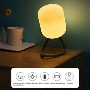 Camping Night Light <b>Van</b> Light Rechargeable Led Desktop Night Light with <b>Phone</b> <b>Holder</b> Dimmable Flicker-free Lamp for Camping - Product Image 2