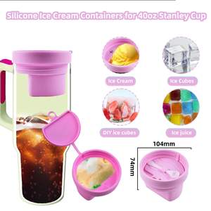 Contenants à crème glacée pour moule à glace Stanley Cup, moules à crème glacée en silicone réutilisables, plateau compatible avec le gobelet Stanley 40 oz - Product Image 5