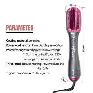 Cepillo Alisador de Cabello Eléctrico Plegable, Cepillo de Nailon, Herramienta de Peinado Calefactada Portátil para Uso Doméstico - Product Image 2