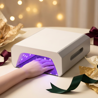 Lampe à ongles UV LED de haute qualité fabriquée en Chine, faible bruit, séchage rapide, design carré, lampe de table automatique, logo personnalisé, 60W rechargeable