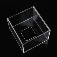 Boîte de présentation en acrylique transparente personnalisée, anti-poussière, avec couvercle et feuilles de plastique pour le rangement de jouets et de dioramas