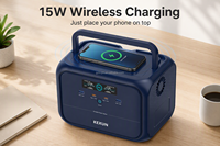 Station portable Q300 300W 220V, batterie LFP 288Wh, panneau solaire, lampe torche 150W AC/140W PD/MPPT, 3kg, légère, CE/FCC