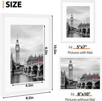 Cadres photo décoratifs muraux 8x10 pouces pour la décoration intérieure, cadres en PVC pour affichage de photos avec système de suspension
