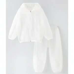 OZKIZ Conjunto de Malla Mosquitera con Capucha Anti-UV de Moda Coreana para Niños de 2 a 6 Años, Estilo Sencillo, Ropa de Verano para Niños al por Mayor - Product Image 2