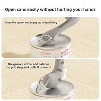 Ouvre-boîte pour nourriture pour chat avec cuillère en gel de silicone et couvercle hermétique pour une conservation optimale, design rond, multi-usages pour l'alimentation des animaux, fabriqué en Chine