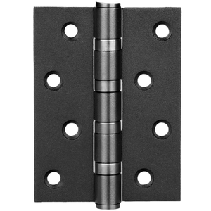 Stainless Steel Door <b>Hinge</b> 4 Hole <b>180</b> <b>Degree</b> Opening Minimalist Design Black and Silver Pair hingemodern - Product Image 3