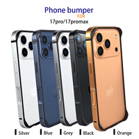 Coque de téléphone portable hybride en métal électroplaqué de luxe antichoc, très vendue, pour 17 Pro Max, accessoires de protection