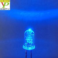 Stock d'usine chinois : LED ronde de 5 mm de haute qualité à prix abordable, type à bride, bleue, 3000-5000mcd, 6000-8000mcd, 1000 pièces par sac