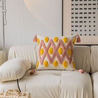 Housses de coussin carrées en coton tissé et tufté Innermor pour canapé et coussins décoratifs - Usage domestique et hôtelier