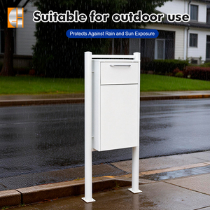 Buzón de Metal Independiente para Entrega de Paquetes y Correo con Cerradura con Llave, Diseño Impermeable, Gran Capacidad - Product Image 4