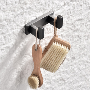 ZHIYOU Crochet mural moderne en acier inoxydable 304 perforé, finition nickel, écologique, capacité 3-5 kg, pour robe et salle de bain - Product Image 2