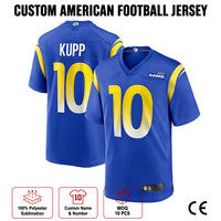 Maillot de football américain personnalisé Fidji avec design sublimé Îles du Pacifique OEM pour club, équipe, fan, vente en gros