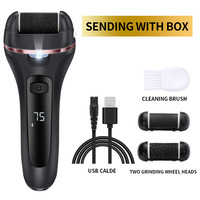 Kit de pédicure électrique rechargeable pour lime à pied outils dissolvant de callosités et grattoir à peau morte sèche pour les soins des pieds