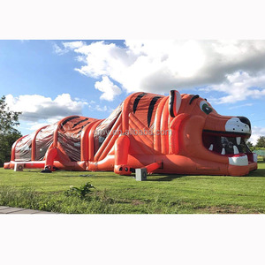 Alquiler <span class=keywords><strong>de</strong></span> Inflables Comerciales para Fiestas, Pista <span class=keywords><strong>de</strong></span> Obstáculos <span class=keywords><strong>con</strong></span> Doble Tobogán para Eventos - Product Image 3