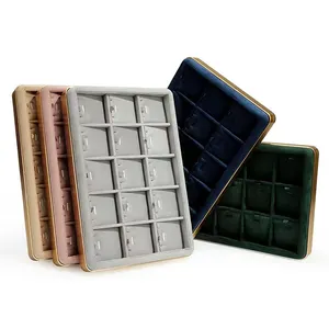 Luxury New Design Jewelry Metal Tray Few Colors Ring Pendant Display Organizer Serving Tray Retail