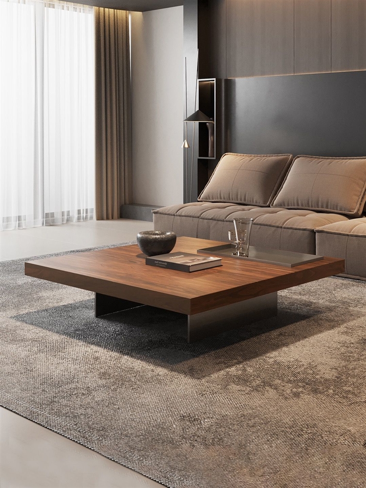 big wood coffee table square