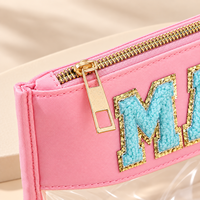 Sac de rangement pour tuiles de mahjong en PVC transparent avec logo personnalisé, grande capacité, fermeture éclair, étui de transport portable, organisateur d'accessoires de mahjong