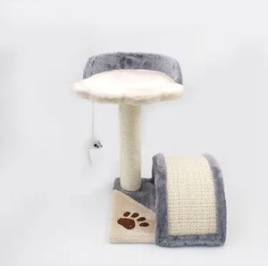 Árbol para Gatos Multifuncional Moderno Color Gris Sisal con Poste Rascador, en Promoción - Product Image 4