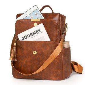 <span class=keywords><strong>Sac</strong></span> à dos imperméable en PU pour <span class=keywords><strong>femme</strong></span>, antivol, avec motif géométrique, capacité de 20 à 30 L, pour les voyages et l'usage quotidien - Product Image 4