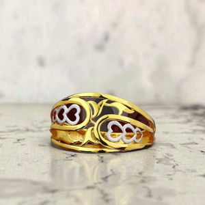 Stylish Gold Plated Designer <b>Ring</b> for Women with Dual Tone Cutwork Pattern Elegant <b>Finger</b> <b>Ring</b> for Wedding Party Wear - Product Image 1