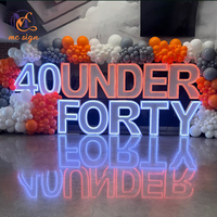 Letras LED Personalizadas a Prueba de Agua, Letras Gigantes de Metal, Números Iluminados de 3, 4 y 5 Pies para Alquiler de Cabinas de Fotos para Fiestas