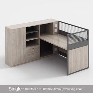 Estación <span class=keywords><strong>DE</strong></span> TRABAJO ejecutiva original y moderna <span class=keywords><strong>de</strong></span> color madera, <span class=keywords><strong>escritorio</strong></span> <span class=keywords><strong>de</strong></span> oficina para 1 persona con salida y estante para muebles <span class=keywords><strong>de</strong></span> oficina expandibles - Product Image 6