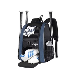 Free Sample BSCI custom low moq black fashion polyester sport baseball <b>backpack</b> men waterproof durable casual <b>big</b> capacity bag - Product Image 1