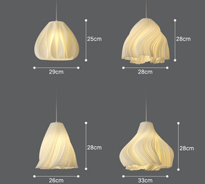 Lampe suspendue de plafond de fleur de LED imprimée par <span class=keywords><strong>3D</strong></span> nordique moderne lumière suspendue décorative minimaliste pour la vie diner la <span class=keywords><strong>cuisine</strong></span> AC - Product Image 5