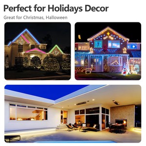 Tira de <span class=keywords><strong>LED</strong></span> COB para muebles, techo comercial, 24V, 320LED, 8MM, RGB, azul, rosa, amarillo dorado, luz roja, 10 m/rollo de cuerdas <span class=keywords><strong>Led</strong></span> - Product Image 6