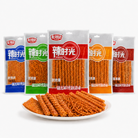 Bâtonnets de collation chinois épicés Youlajin classiques faits à la main, de haute qualité, semi-mous, en céréales, 80g, sachet personnalisable