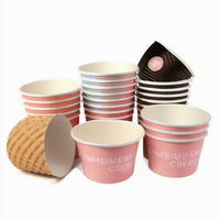 Bols à yaourt en papier 2/3/4/5/6/8/9/10, coupes à glace avec couvercles, cuillère à glace, thé au gingembre, poudre pour ventre plat, glace en plastique