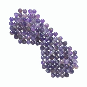 Women Cosmetic Gift Natural Purple Amethyst Round Bead Eye Mask Mini Size Cooling Stone Eye Cover Reusable Eye Relax Tool - Product Image 5