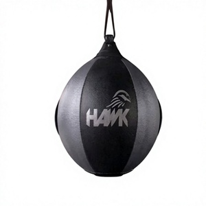 KLTW INT'L Ballon de vitesse de boxe à double extrémité, sac de frappe lourd en cuir PU, mitaine suspendue élastique pour entraînement de réflexe, installation facile - Product Image 1