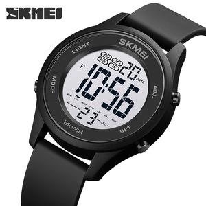 Skmei Digital Watch Men Silicone Strap 100M Water Resistant LED Display Sports Watch With Date And Time Function - Product Image 1