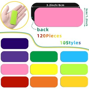 Etiquetas magnéticas de borrado en seco, etiquetas rectangulares de plástico para pizarra blanca, tarjetas de identificación para uso en oficina, paquete de varias piezas - Product Image 2