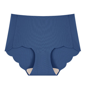 Culottes triangulaires taille moyenne pour femmes - Respirantes, très élastiques, bord festonné, sexy, demi-couverture des fesses, sans coutures (<span class=keywords><strong>10</strong></span> couleurs) - Product Image 5