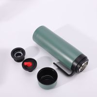 Ensemble de voyage en plein air, thermos isotherme en acier inoxydable de 1000 ml pour Yerba Mate avec poignée robuste