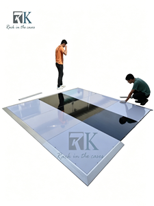 Panel de Piso de Baile Moderno Blanco y Negro Fácil de Instalar para Decoración de Bodas - Product Image 1