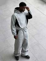 Ensemble tendance hip-hop pour homme, pull et pantalon brodés respirants, style vintage ample pour l'automne