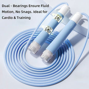 <span class=keywords><strong>Cuerda</strong></span> <span class=keywords><strong>de</strong></span> <span class=keywords><strong>salto</strong></span> <span class=keywords><strong>de</strong></span> velocidad <span class=keywords><strong>de</strong></span> silicona <span class=keywords><strong>de</strong></span> doble rodamiento ajustable, equipo <span class=keywords><strong>de</strong></span> entrenamiento físico portátil duradero <span class=keywords><strong>de</strong></span> alta calidad, manijas antideslizantes - Product Image 2